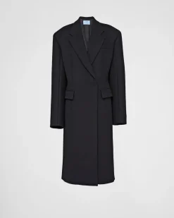 Mujer Prada CHAQUETAS Y ABRIGOS^Abrigo Con Cruzado Doble De Paño