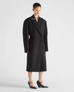 Mujer Prada CHAQUETAS Y ABRIGOS^Abrigo Con Cruzado Doble De Paño