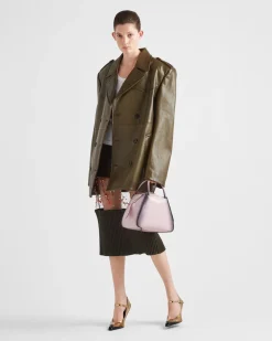 Mujer Prada ROPA DE PIEL^Abrigo Cruzado De Piel