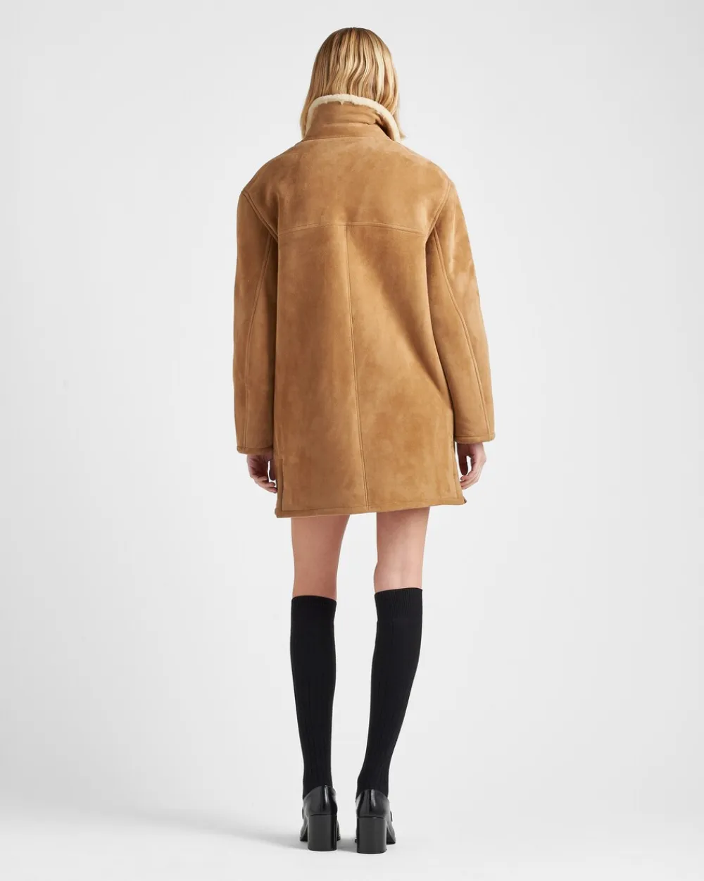 Mujer Prada ROPA DE PIEL^Abrigo De Borreguillo