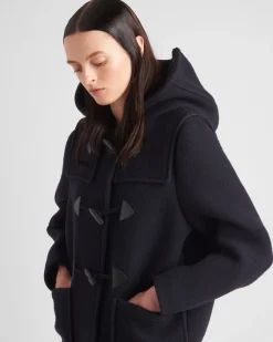 Mujer Prada CHAQUETAS Y ABRIGOS^Abrigo De Botonadura Simple En Paño De Terciopelo