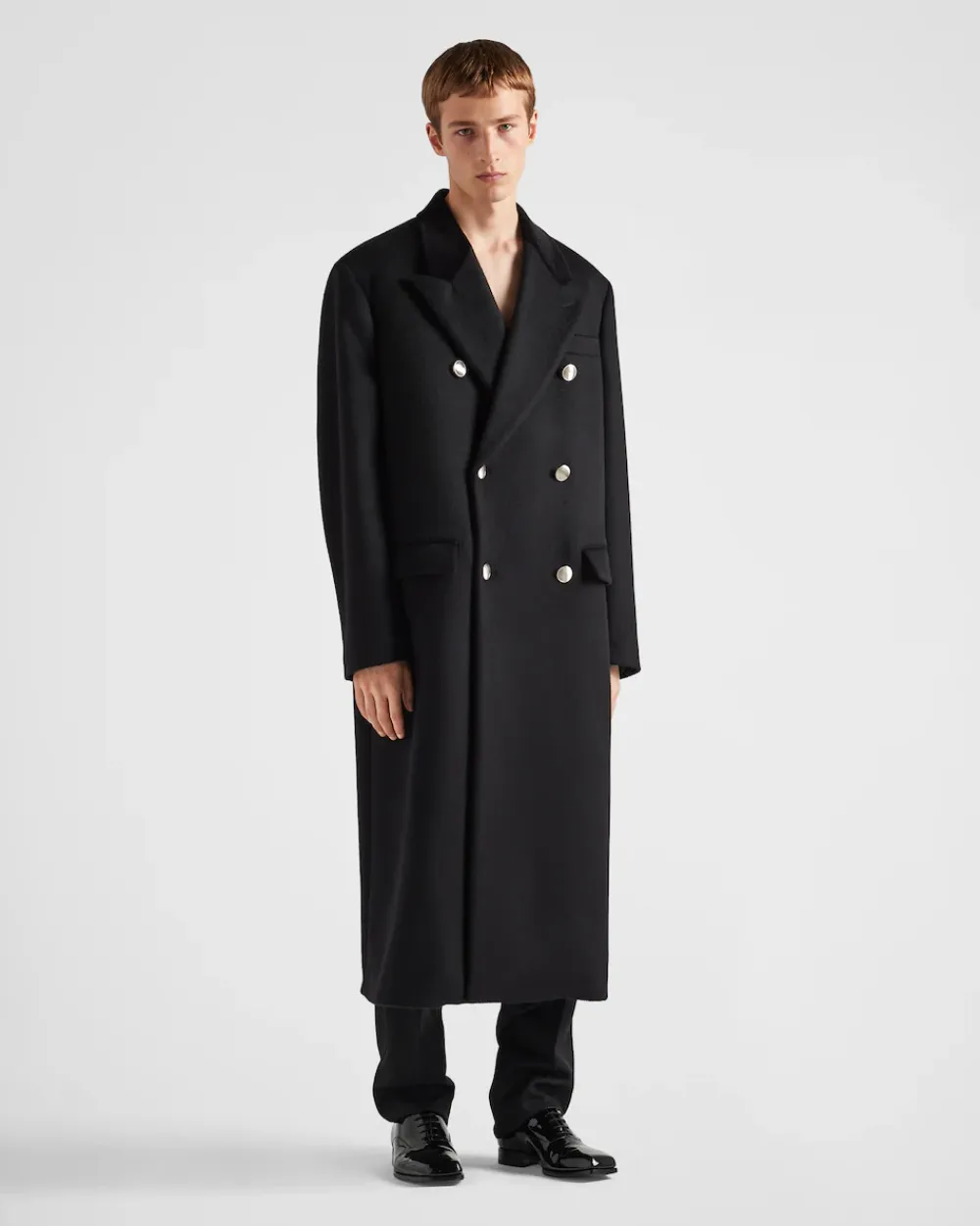Hombre Prada CHAQUETAS Y ABRIGOS^Abrigo De Cachemir De Botonadura Doble