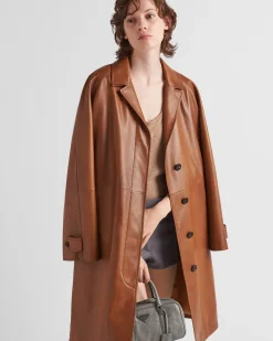 Mujer Prada ROPA DE PIEL^Abrigo De Napa