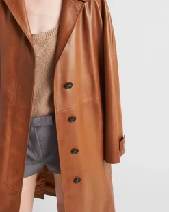 Mujer Prada ROPA DE PIEL^Abrigo De Napa