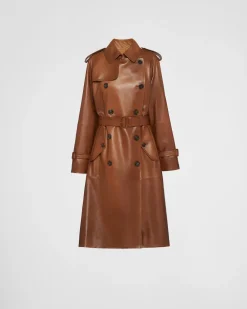 Mujer Prada ROPA DE PIEL^Abrigo De Napa