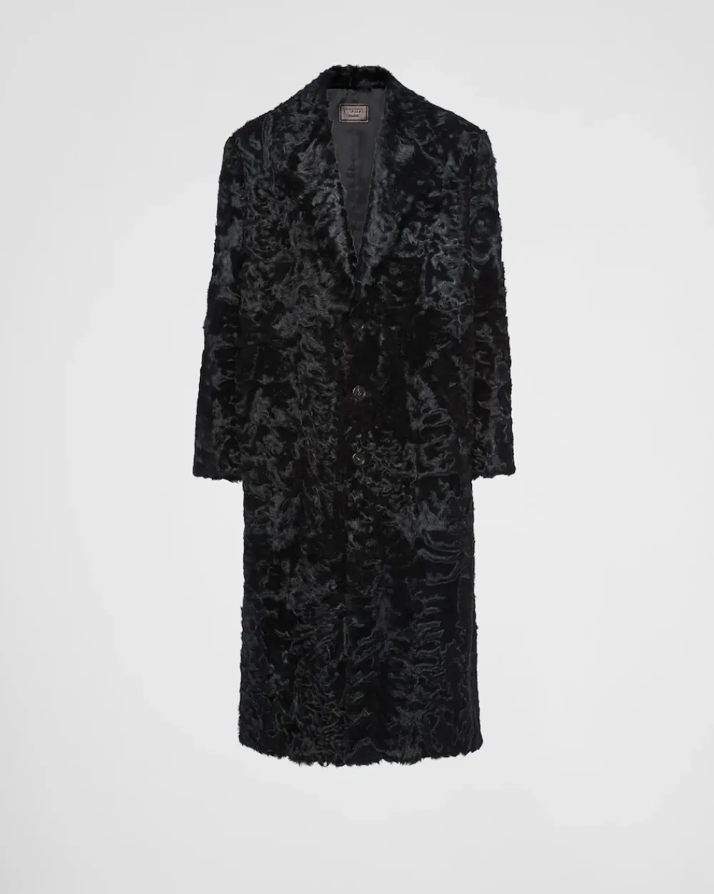 Hombre Prada ROPA DE PIEL^Abrigo De Piel De Botonadura Simple