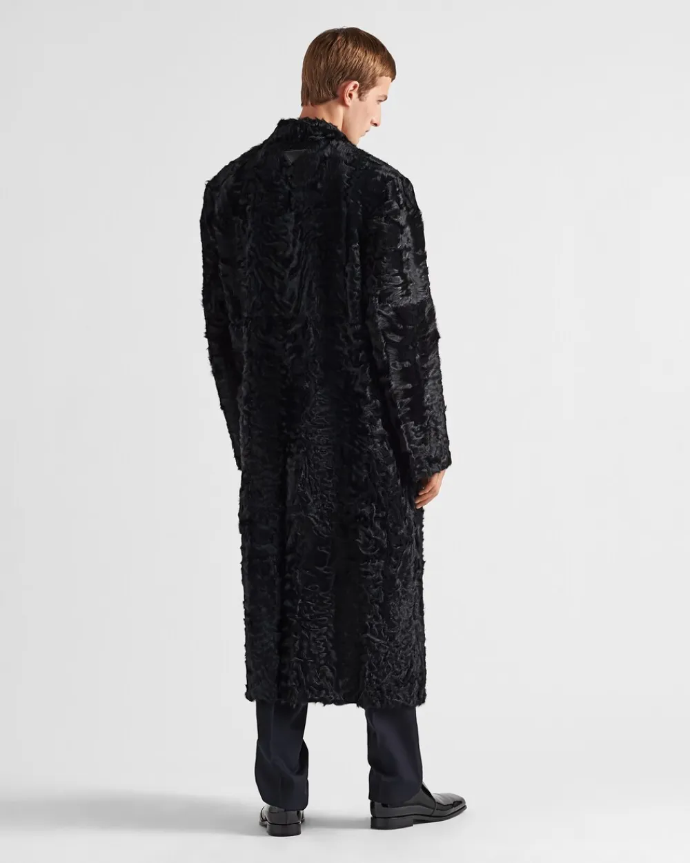Hombre Prada ROPA DE PIEL^Abrigo De Piel De Botonadura Simple