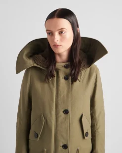 Mujer Prada CHAQUETAS Y ABRIGOS^Abrigo De Satén Y Algodón