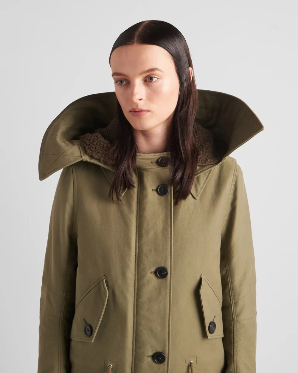 Mujer Prada CHAQUETAS Y ABRIGOS^Abrigo De Satén Y Algodón