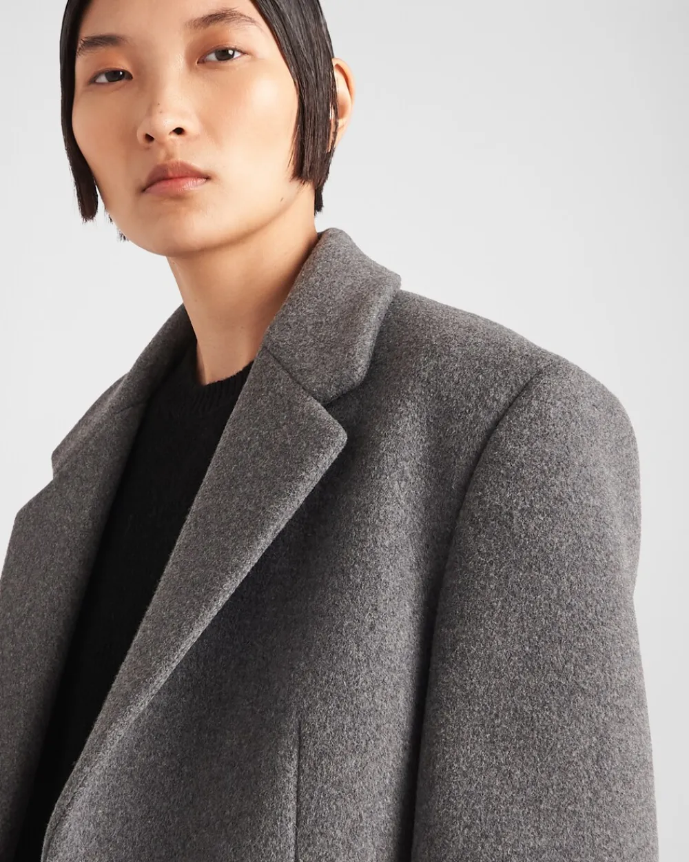 Mujer Prada CHAQUETAS Y ABRIGOS^Abrigo De Terciopelo De Botonadura Simple