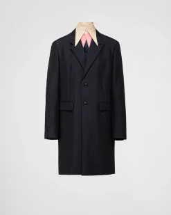 Hombre Prada CHAQUETAS Y ABRIGOS^Abrigo En Lana De Mohair