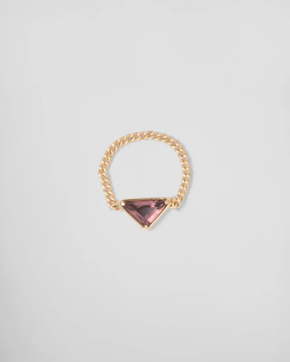 Mujer Prada COLECCIÓN DE JOYERÍA ELEGANTE^Anillo De Cadena Eternal Gold: Oro Y Amatista