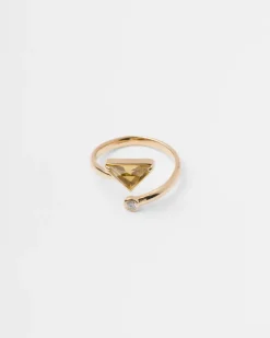 Mujer Prada COLECCIÓN DE JOYERÍA ELEGANTE^Anillo Eternal Gold: Oro, Diamante Y Cuarzo