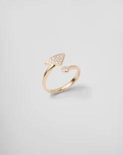 Mujer Prada COLECCIÓN DE JOYERÍA ELEGANTE^Anillo Tú Y Yo Eternal Gold: Oro Y Diamantes