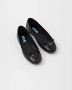 Mujer Prada ZAPATOS DE SALÓN Y BAILARINAS^Bailarinas De Piel De Napa