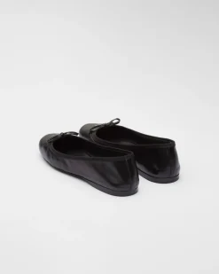 Mujer Prada ZAPATOS DE SALÓN Y BAILARINAS^Bailarinas De Piel De Napa