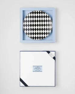 Prada PLATOS Y BOLES^Bajoplato De Porcelana - Checkerboard