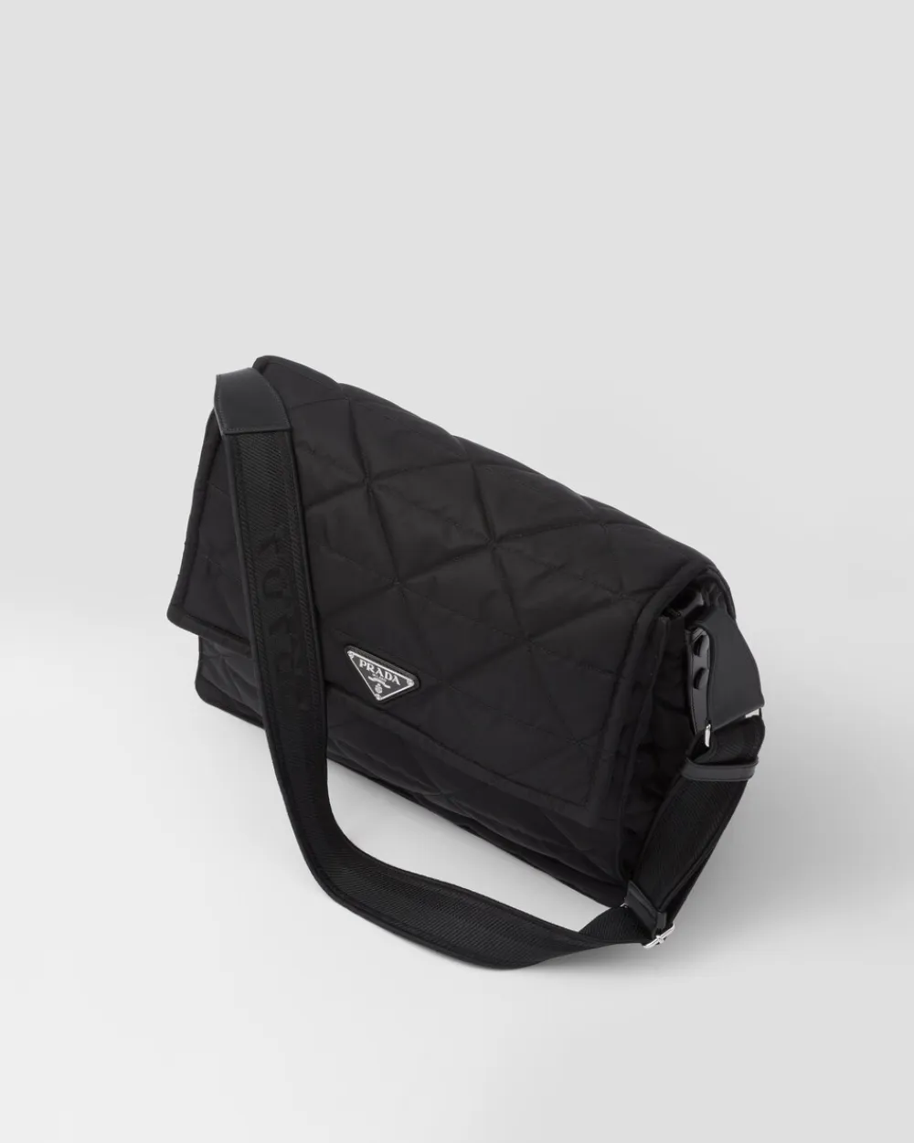 Hombre Prada COLECCIÓN MASCULINA|BOLSOS MENSAJEROS^Bandolera De Re-nylon Con Pespuntes