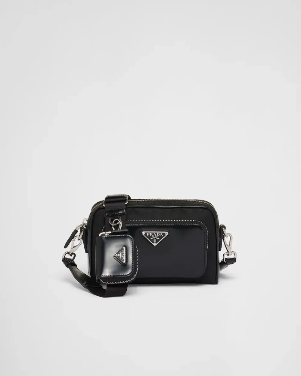 Hombre Prada BOLSOS MENSAJEROS^Bandolera De Re-nylon Y Piel Cepillada