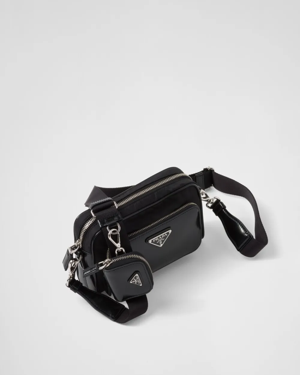 Hombre Prada BOLSOS MENSAJEROS^Bandolera De Re-nylon Y Piel Cepillada