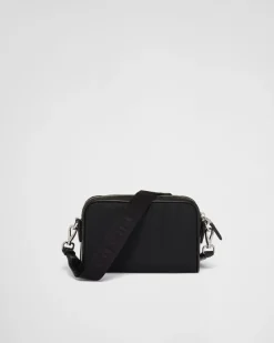 Hombre Prada BOLSOS MENSAJEROS^Bandolera De Re-nylon Y Piel Cepillada