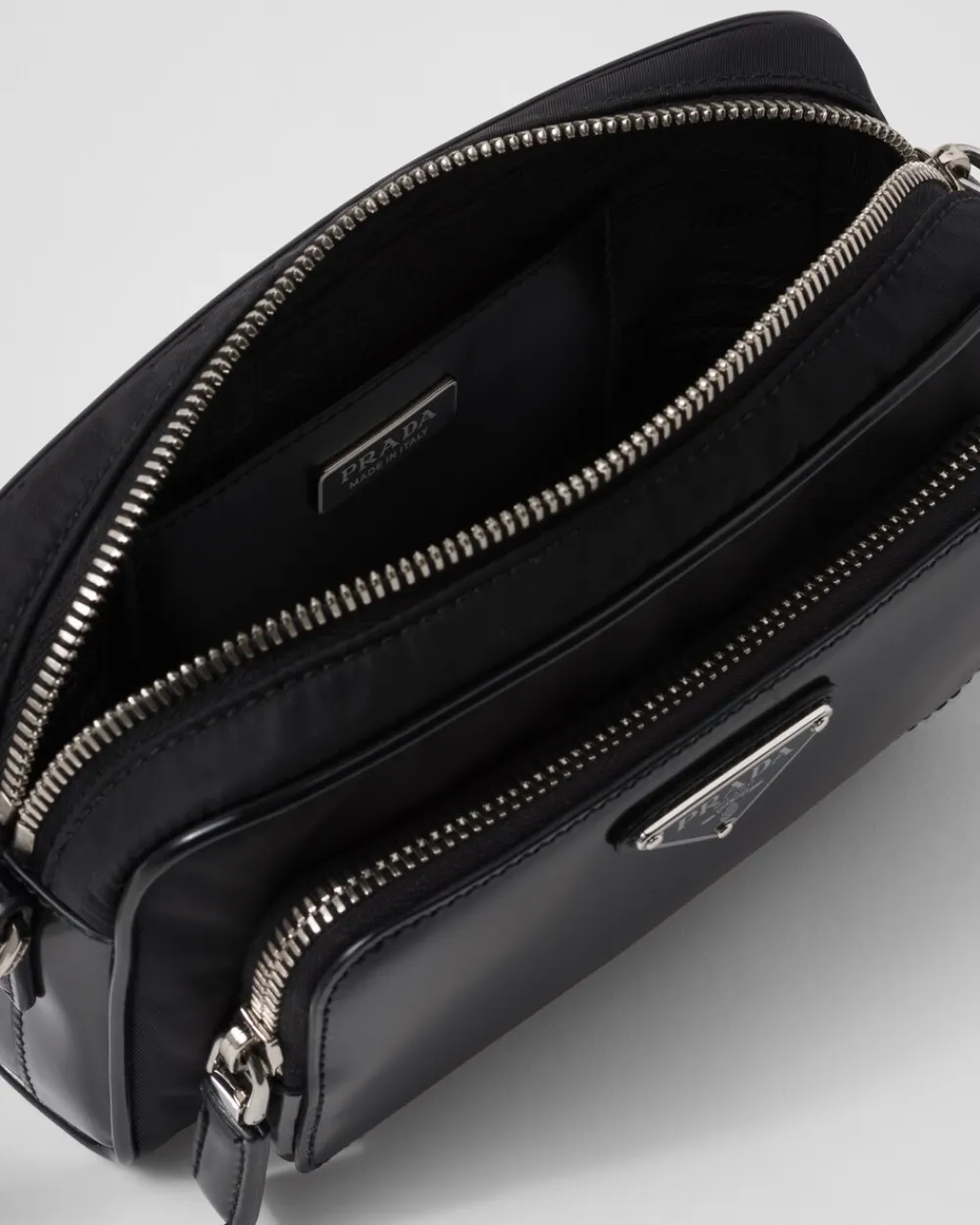 Hombre Prada BOLSOS MENSAJEROS^Bandolera De Re-nylon Y Piel Cepillada