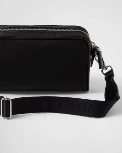 Hombre Prada BOLSOS MENSAJEROS^Bandolera De Re-nylon Y Piel Cepillada