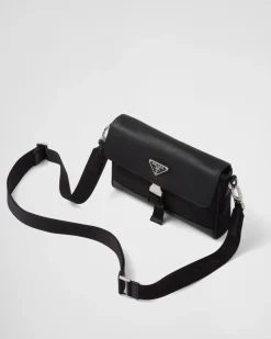 Hombre Prada BOLSOS MENSAJEROS^Bandolera De Re-nylon Y Piel Saffiano