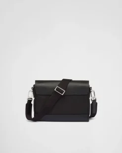 Hombre Prada BOLSOS MENSAJEROS^Bandolera De Re-nylon Y Piel Saffiano