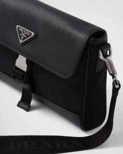 Hombre Prada BOLSOS MENSAJEROS^Bandolera De Re-nylon Y Piel Saffiano