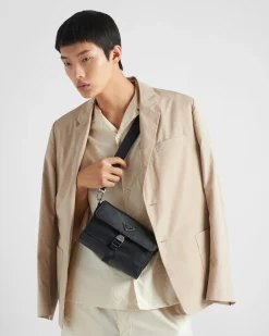 Hombre Prada BOLSOS MENSAJEROS^Bandolera De Re-nylon Y Piel Saffiano