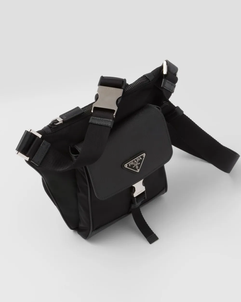 Hombre Prada BOLSOS MENSAJEROS^Bandolera De Re-nylon Y Piel Saffiano