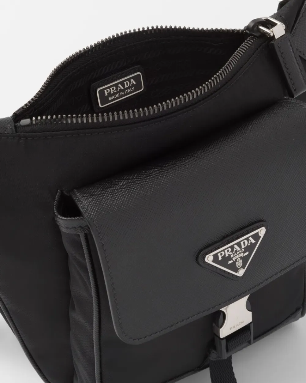 Hombre Prada BOLSOS MENSAJEROS^Bandolera De Re-nylon Y Piel Saffiano