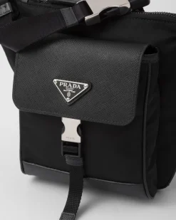 Hombre Prada BOLSOS MENSAJEROS^Bandolera De Re-nylon Y Piel Saffiano