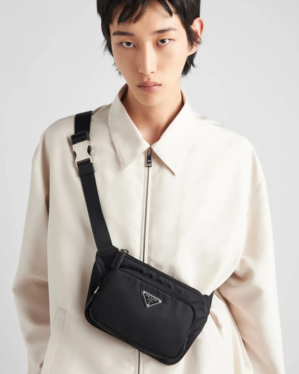 Hombre Prada COLECCIÓN MASCULINA|BOLSOS MENSAJEROS^Bandolera De Re-nylon Y Piel Saffiano