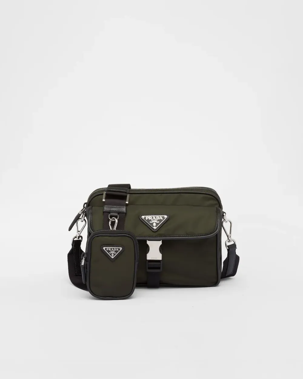 Hombre Prada COLECCIÓN MASCULINA|BOLSOS MENSAJEROS^Bandolera De Re-nylon Y Piel Saffiano