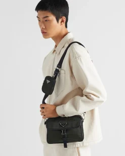 Hombre Prada COLECCIÓN MASCULINA|BOLSOS MENSAJEROS^Bandolera De Re-nylon Y Piel Saffiano