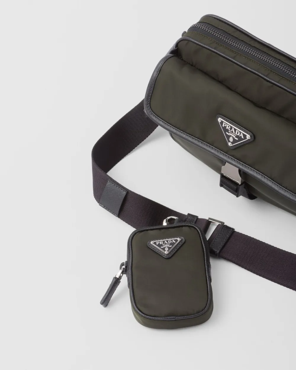 Hombre Prada COLECCIÓN MASCULINA|BOLSOS MENSAJEROS^Bandolera De Re-nylon Y Piel Saffiano
