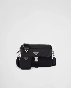 Hombre Prada COLECCIÓN MASCULINA|BOLSOS MENSAJEROS^Bandolera De Re-nylon Y Piel Saffiano