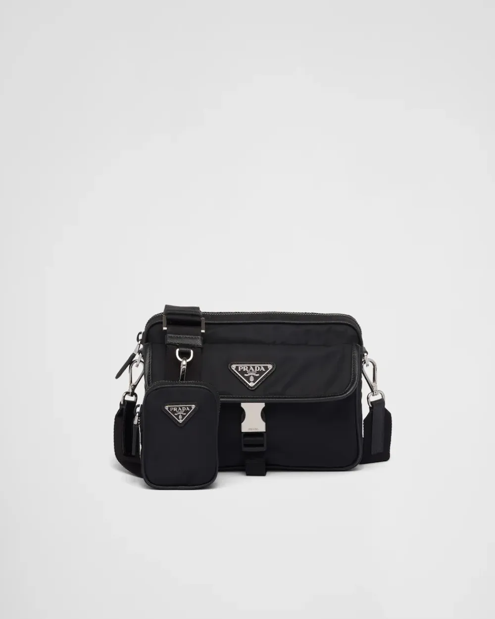 Hombre Prada COLECCIÓN MASCULINA|BOLSOS MENSAJEROS^Bandolera De Re-nylon Y Piel Saffiano
