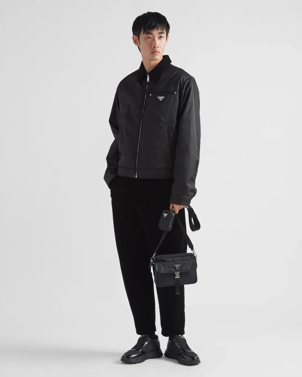 Hombre Prada COLECCIÓN MASCULINA|BOLSOS MENSAJEROS^Bandolera De Re-nylon Y Piel Saffiano