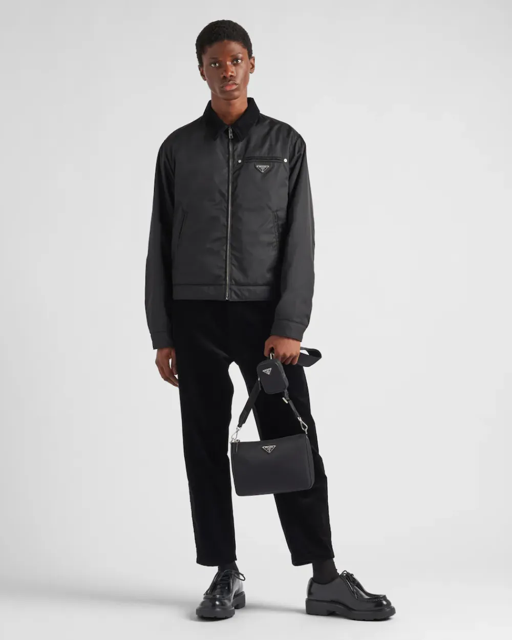 Hombre Prada COLECCIÓN MASCULINA|BOLSOS MENSAJEROS^Bandolera De Re-nylon Y Piel Saffiano
