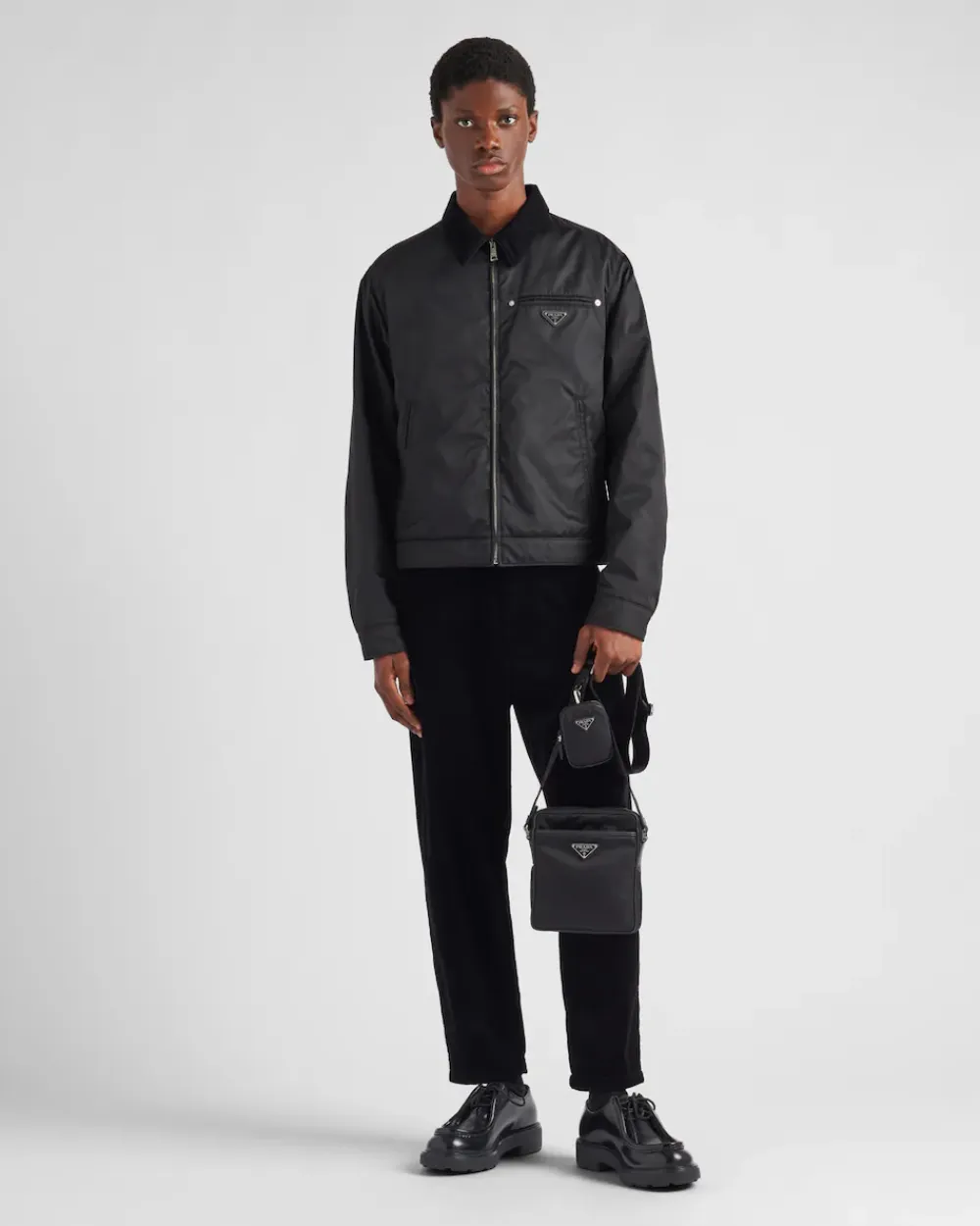 Hombre Prada COLECCIÓN MASCULINA|BOLSOS MENSAJEROS^Bandolera De Re-nylon Y Piel Saffiano