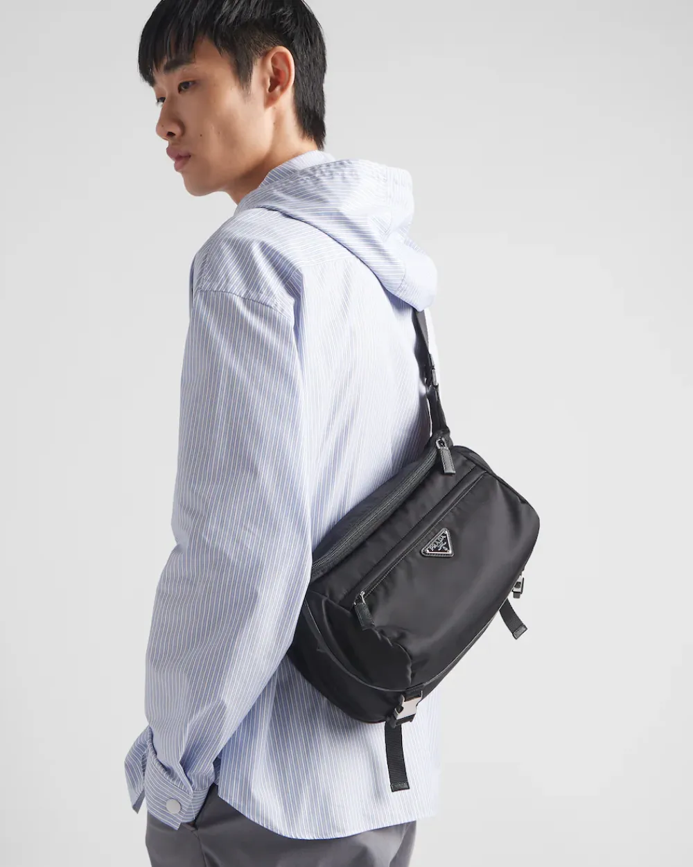Hombre Prada COLECCIÓN MASCULINA|BOLSOS MENSAJEROS^Bandolera De Re-nylon Y Piel Saffiano
