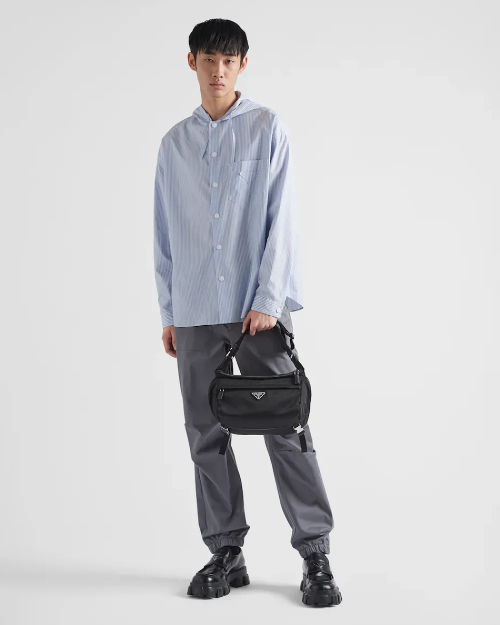 Hombre Prada COLECCIÓN MASCULINA|BOLSOS MENSAJEROS^Bandolera De Re-nylon Y Piel Saffiano