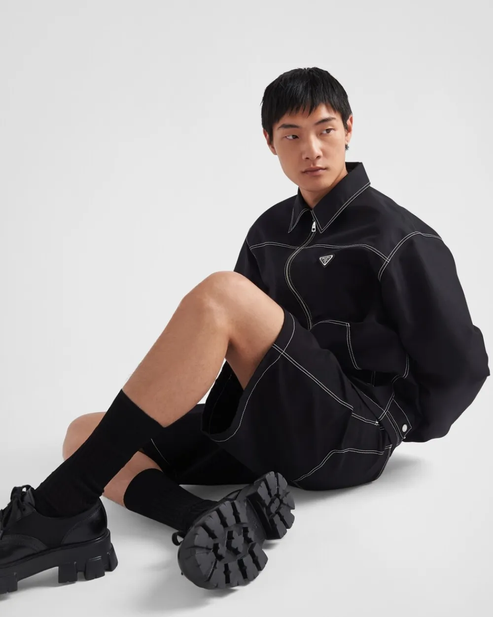 Hombre Prada PANTALONES Y BERMUDAS^Bermudas De Algodón Elástico