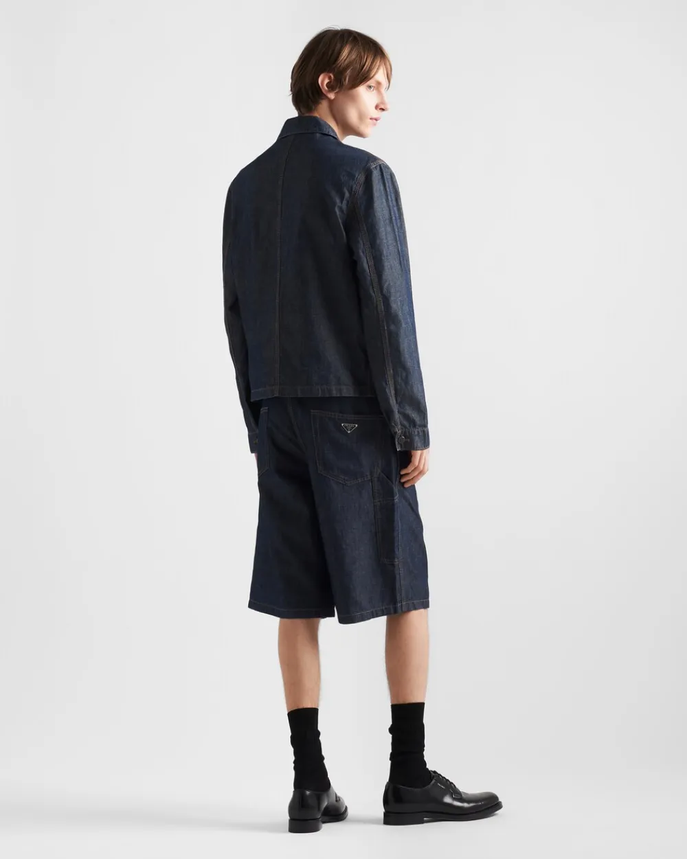 Hombre Prada TEJIDO VAQUERO^Bermudas De Cambray