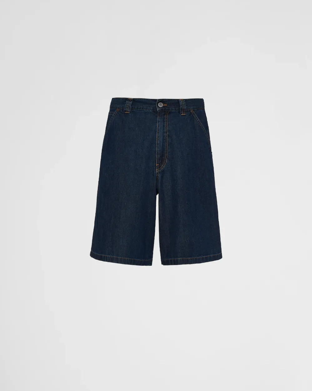 Hombre Prada TEJIDO VAQUERO^Bermudas De Denim Ligero