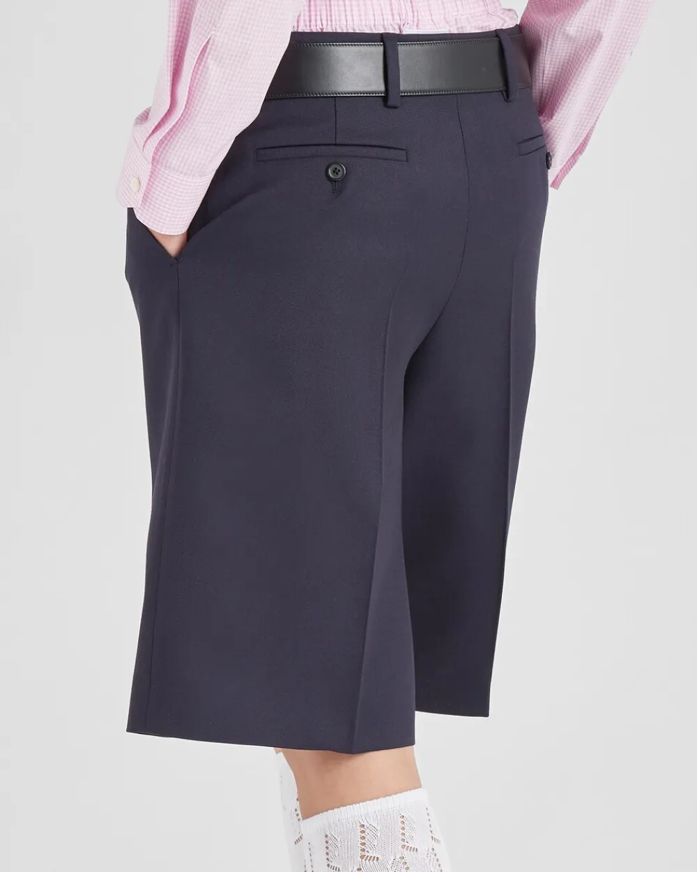 Mujer Prada PANTALONES LARGOS Y CORTOS^Bermudas De Gabardina