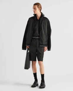 Hombre Prada ROPA DEPORTIVA Y SUDADERAS^Bermudas De Piqué Con Detalles De Re-nylon